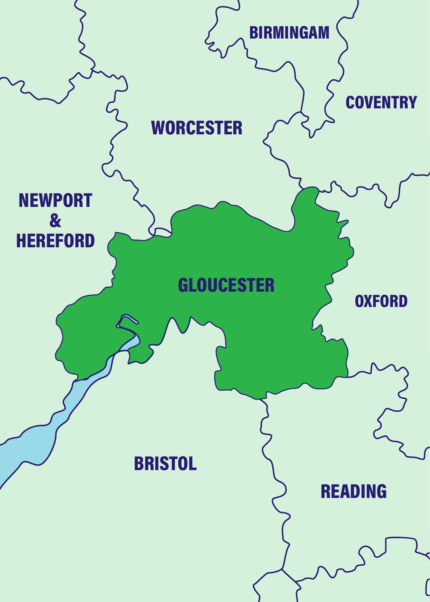 Gloucester Coverage Map of Metro Rod Services