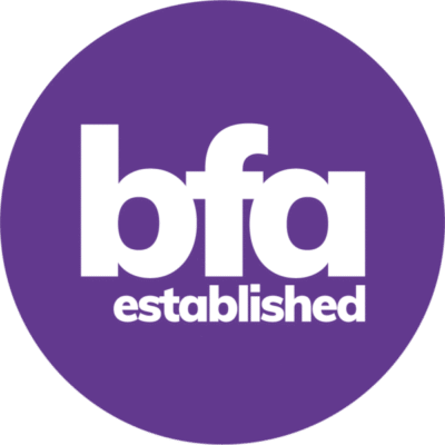 The BFA established logo in full colour